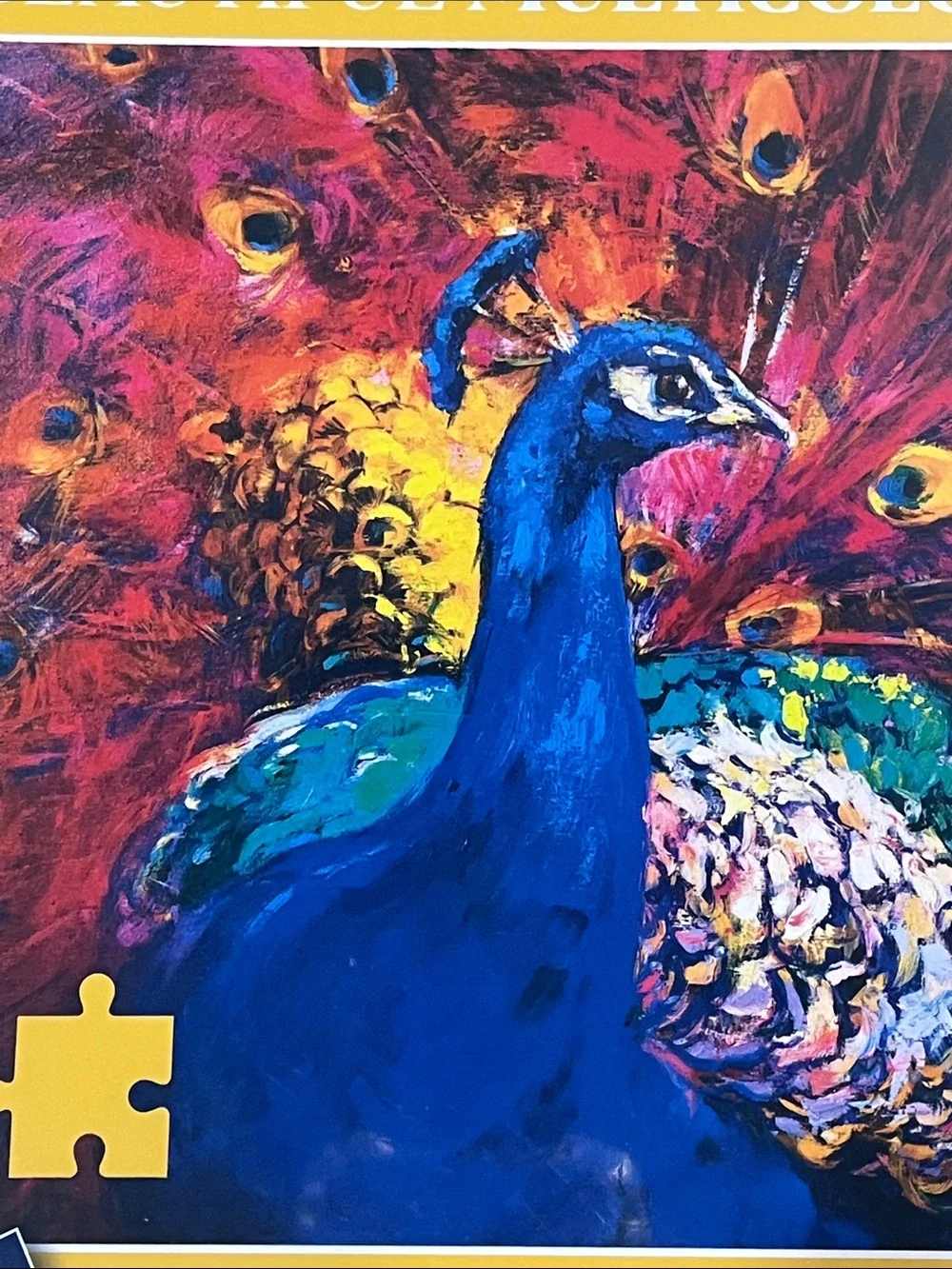 Beautiful Multicolored Peacock Puzzle - Blue & Multicolor